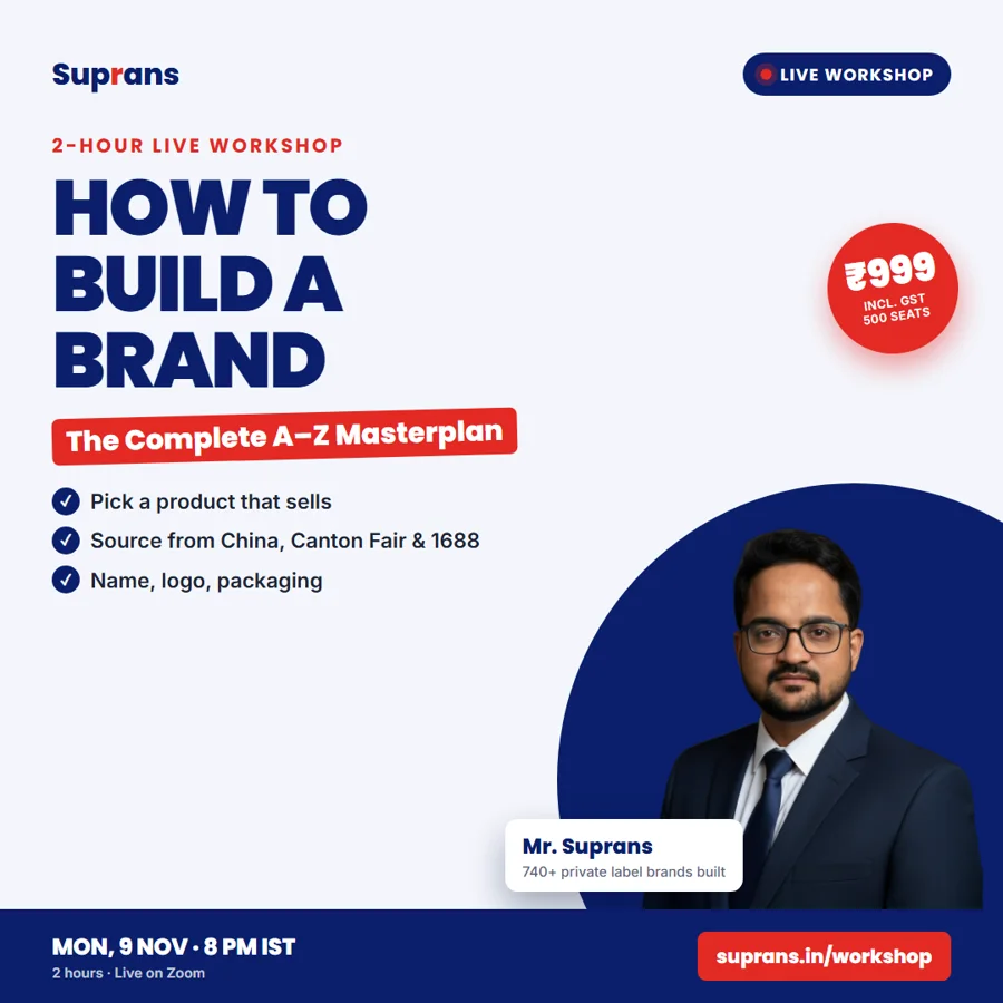 How to Build a Brand: The Complete A–Z Masterplan — live workshop with Mr. Suprans